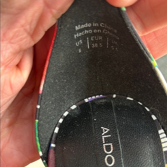 Size 8 Aldo floral 3.5” Heels pumps with Ankle Straps - Picture 8 of 11